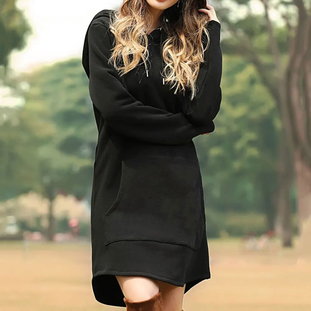 CozyChic Hooded Comfort Dress