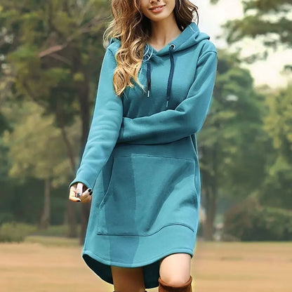 CozyChic Hooded Comfort Dress