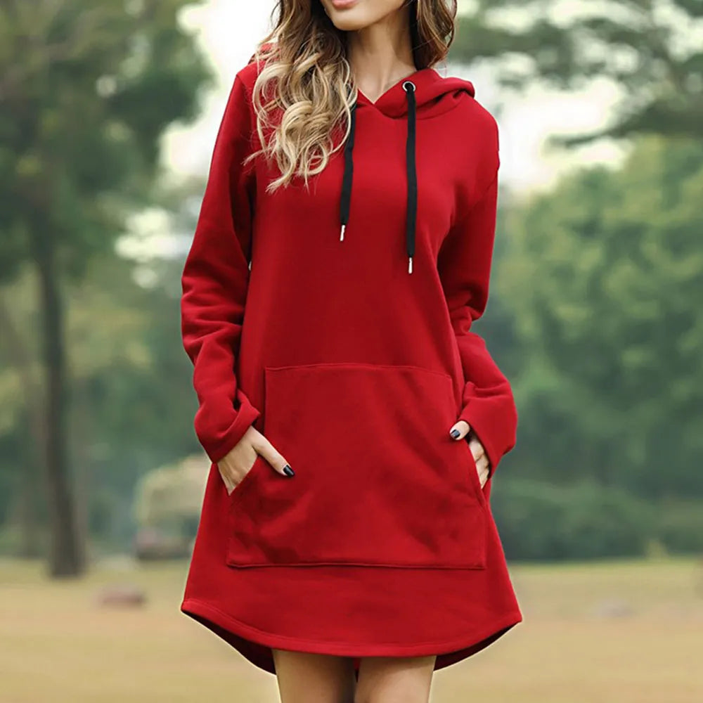 CozyChic Hooded Comfort Dress