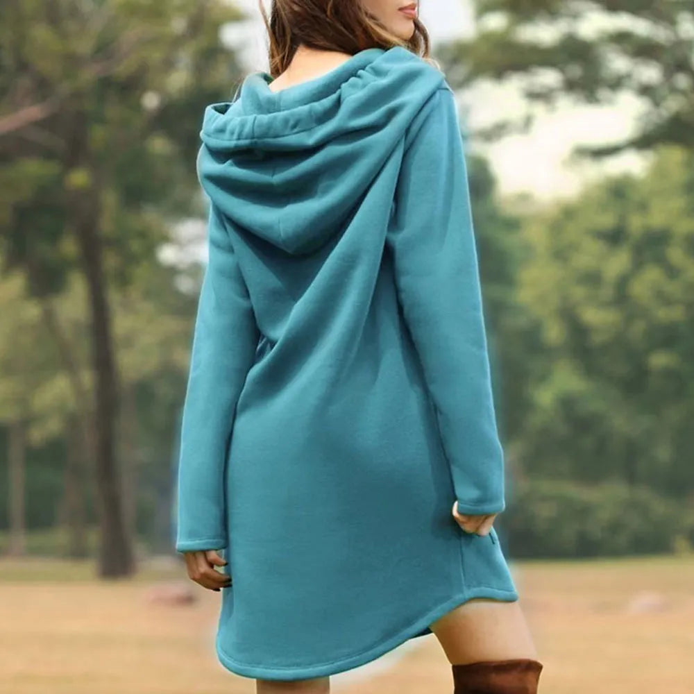 CozyChic Hooded Comfort Dress